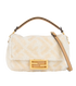 Zucca Mini Baguette Bag, &pound;1,400, Handbags, Cream, Shearling, Front view